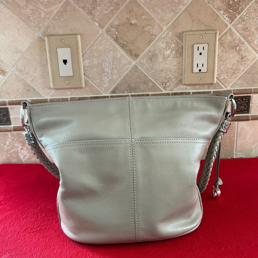 Brighton Your Bag Beck Beechwood Leather Organizer Purse Extra Straps & Tassels - Picture 5 of 15